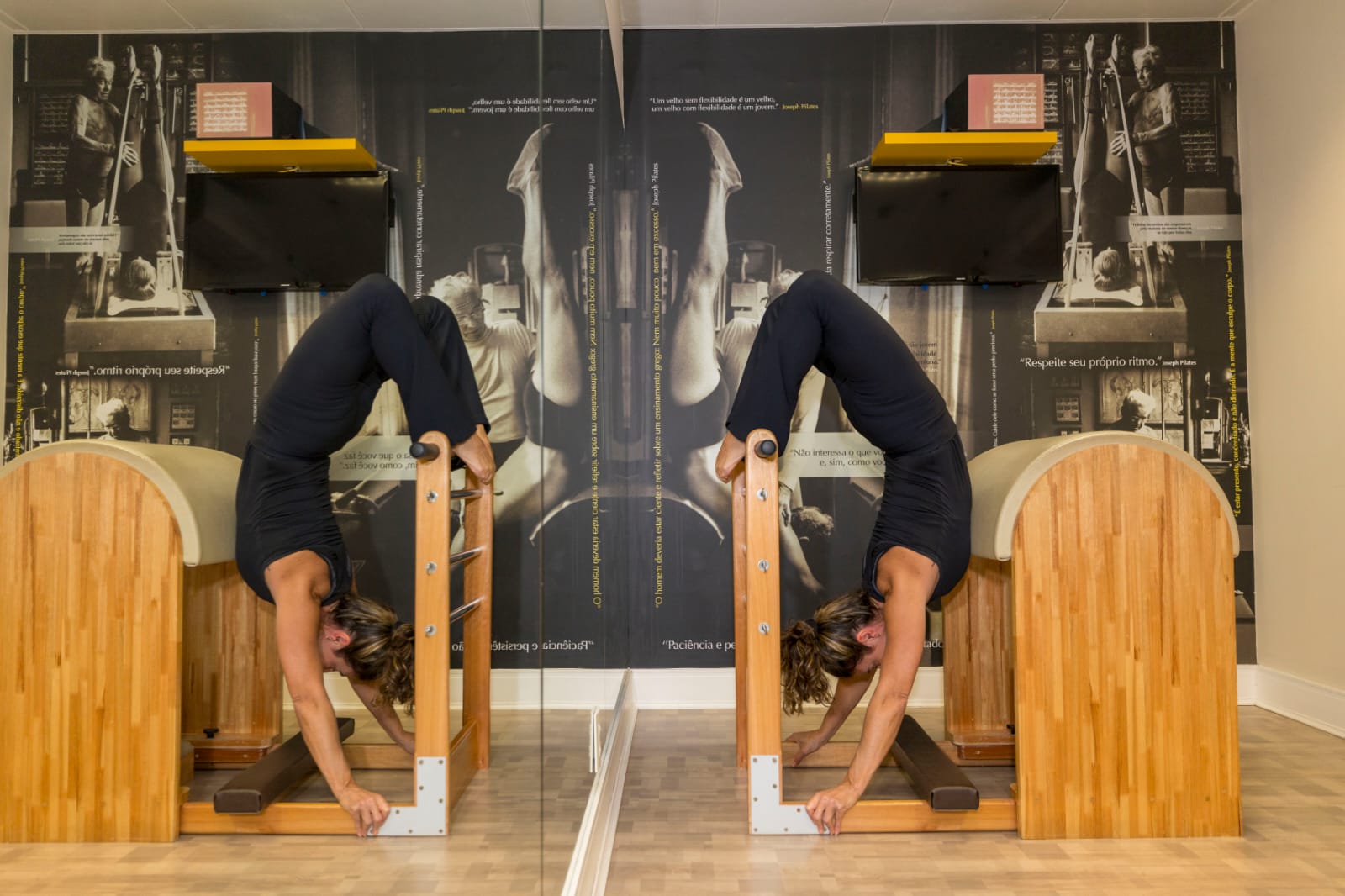 Aula de Pilates clássico no Ladder Barrel no Studio Tip